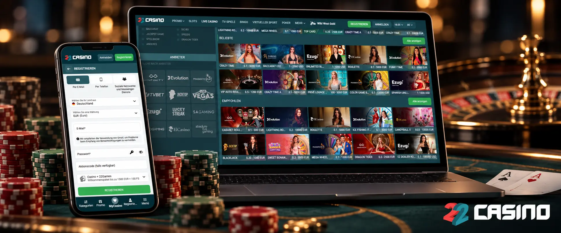 Wobei kann 22Casino Support helfen
